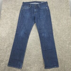 Bonobos Jeans Mens 35x34 Blue The Blue Jean Made In USA Slim Fit Denim Pants Zip